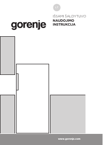 Vadovas Gorenje R492PW Šaldytuvas
