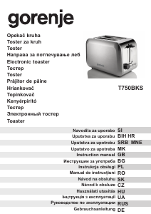 Manual Gorenje T750BKS Toaster