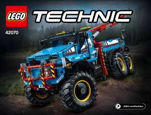 Bruksanvisning Lego set 42070 Technic Terränggående 6x6-bärgningsbil