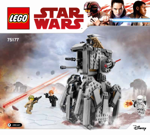 Manual Lego set 75177 Star Wars First Order heavy scout walker