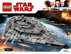 Manual Lego set 75190 Star Wars First Order star destroyer