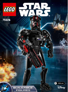 Manual Lego set 75526 Star Wars Elite TIE fighter pilot