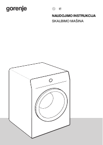 Vadovas Gorenje WPNEI84A1SWIFI/UA Skalbimo mašina