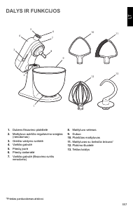 Vadovas KitchenAid 5KSM3311XEAC Orbitinis maišytuvas