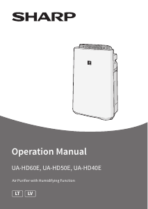 Rokasgrāmata Sharp UA-HD60E-L Gaisa attīrītājs