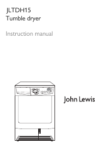 Handleiding John Lewis JLTDH 15 Wasdroger