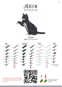 Manual de uso JEKCA set 04S-M01 Cat Sculptures Gato