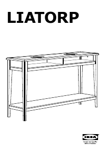 Посібник IKEA LIATORP Приставний стіл