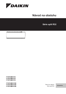 Návod Daikin FTXP25M5V1B9 Klimatizácia