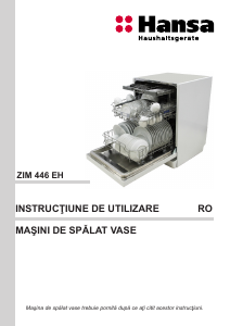 Manual Hansa ZIM 446 EH Maşină de spălat vase