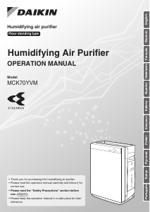 Handleiding Daikin MCK70YVM Luchtreiniger