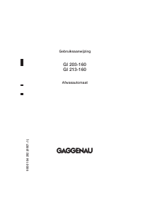 Handleiding Gaggenau GI 203-160 Vaatwasser