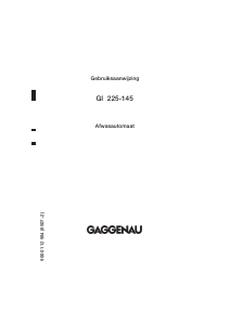 Handleiding Gaggenau GI 225-145 Vaatwasser