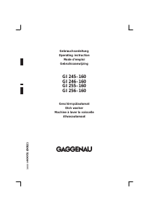 Bruksanvisning Gaggenau GI 256-160 Diskmaskin