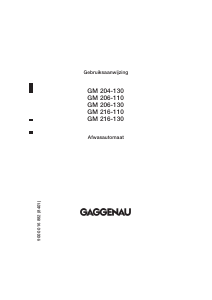 Handleiding Gaggenau GM 206-110 Vaatwasser