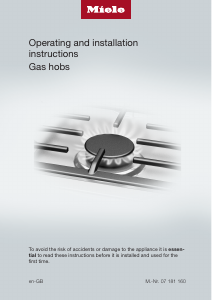 Manual Miele KM 2034 G Hob