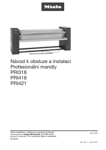Manuál Miele PRI 421 Prádelní mandl