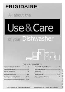 Bruksanvisning Frigidaire FPID2497RF Diskmaskin