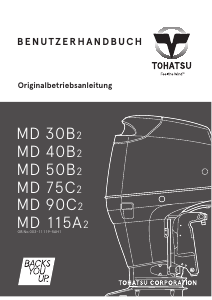 Bedienungsanleitung Tohatsu MD75C2 Aussenborder