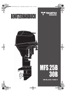 Bedienungsanleitung Tohatsu MFS2.5B Aussenborder