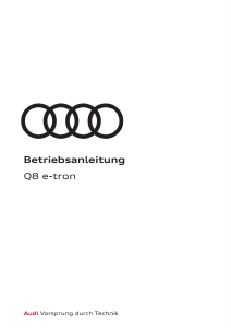 Bedienungsanleitung Audi Q8 e-tron (2023)