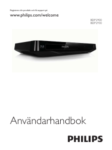 Bruksanvisning Philips BDP2900 Blu-ray spelare