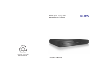 Rokasgrāmata Philips BDP3000 Blu-ray atskaņotājs