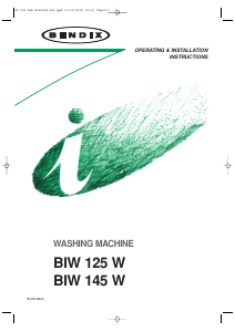 Handleiding Bendix BIW 145 W Wasmachine