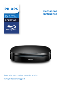 Rokasgrāmata Philips BDP3210B Blu-ray atskaņotājs