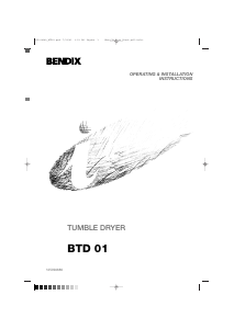 Bruksanvisning Bendix BTD 01 Torktumlare