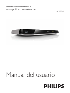 Manual de uso Philips BDP5510 Reproductor de blu-ray