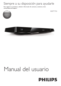 Manual de uso Philips BDP7750 Reproductor de blu-ray