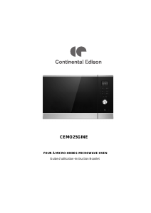 Mode d’emploi Continental Edison CEMO25GINE Micro-onde