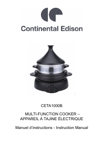 Mode d’emploi Continental Edison CETA1000B Poêle
