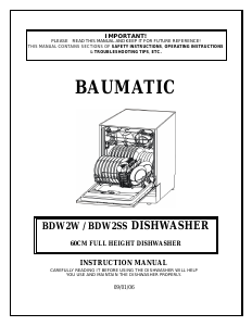 Handleiding Baumatic BDW2SS Vaatwasser