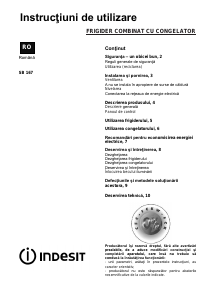 Manual Indesit SB 167.027 Combina frigorifica