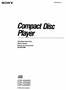 Handleiding Sony CDP-X202ES CD speler