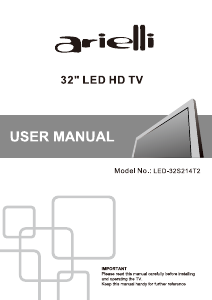 Handleiding Arielli LED32S214T2 LED televisie