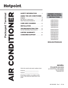 Mode d’emploi Hotpoint AHHS15D3XXA Climatiseur