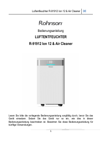 Bedienungsanleitung Rohnson R-91912 Ion 12 Luftreiniger