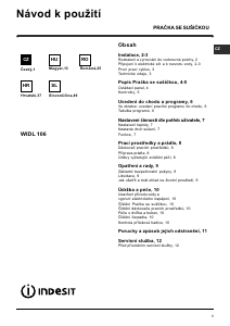 Manual Indesit WIDL 106 (EX) 60 HZ Mașină de spalat cu uscator