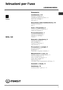 Manuale Indesit WIXL 125 (EX) (V) Lavatrice