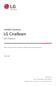 Manual LG PF610P CineBeam Projector