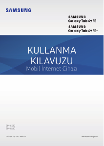 Kullanım kılavuzu Samsung SM-X610 Galaxy Tab S9 Tablet