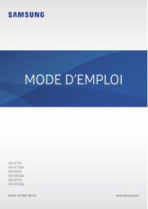 Mode d’emploi Samsung SM-X810 Galaxy Tab S Tablette