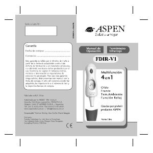 Manual de uso Aspen FDIR-V1 Termómetro