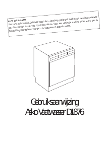 Handleiding Asko D1876 Vaatwasser