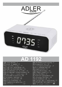 Руководство Adler AD 1192 Радиобудильник
