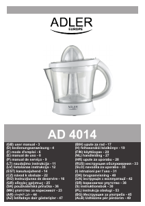Käyttöohje Adler AD 4014 Sitruspuserrin