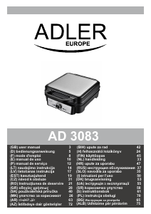 Прирачник Adler AD 3083 Грил-тостер